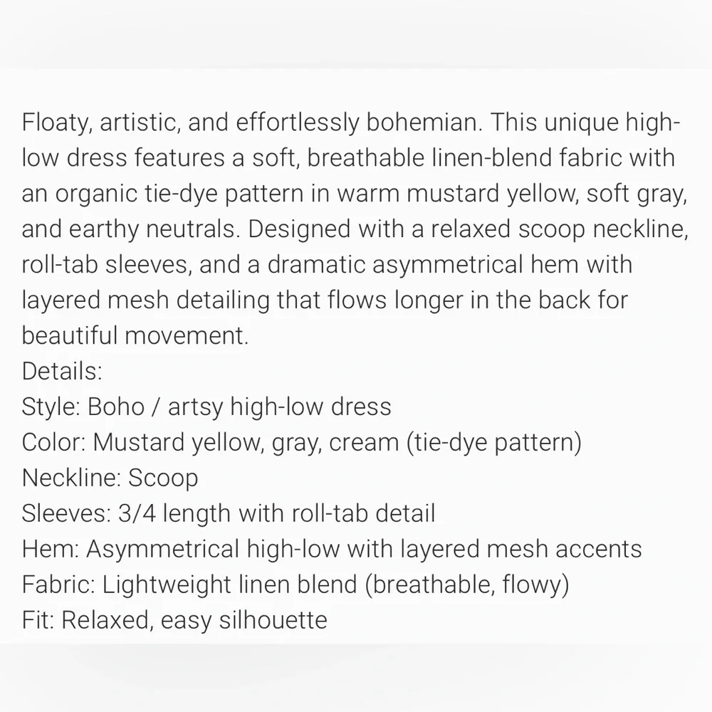 BELLE FRANCE NWOT BLUE tie-dye hi/ low pop over tunic blouse - Picture 3 of 8